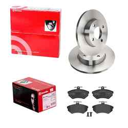brembo BREMSSCHEIBEN 256mm + BELÄGE VORNE passend für AUDI 80 90 Typ 89 / B3VA 256x13mm | Bitte Einschränkungen beachten