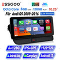 10.25" Android Autoradio 8-Core 6+128G GPS Nav LTE 4G WIFI Für AUDI Q5 2009-2016