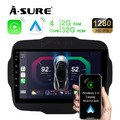 2+32GB 9'' IPS Android 13 AUTORadio CarPlay GPS Navi für Jeep Renegade 2014-2019