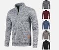 Herren Hoch Pullover Bluse Winter Warm Langärmelig Freizeit Oberteile Pullover