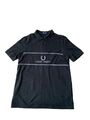 Fred Perry Poloshirt Herren groß schwarz 90er Jahre Logo Panel Mod