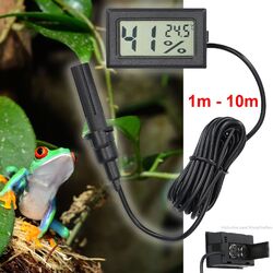 mini Thermometer Hygrometer Thermo-Hygrometer Terrarium Digital mit Fühler 2-5m