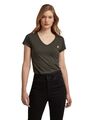 G-Star RAW, Damen T-Shirt, Eyben slim v t wmn ss, asfalt, XXS