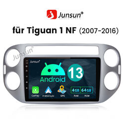 Android13 4+64GB Apple Carplay Navi GPS Autoradio Für VW Tiguan 5N 1NF 2007-2014