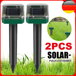 2x Solar Tiervertreiber Ultraschall Abwehr Marder Katzen Hunde Abwehr Schreck DE