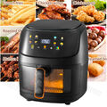 8 L Heißluftfritteuse Fritteuse Heißluft Digitale Edelstahl Air Fryer 1800Watt