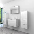 AcquaVapore Badmöbel Set Gently 1 V3 Weiß MDF Waschtisch 80cm 