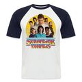 Stranger Things Logo Mit Charakteren Männer Baseball-T-Shirt