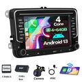 Android 13 DAB+ Autoradio Carplay GPS 4+64GB für VW GOLF 5 6 Passat Touran Polo