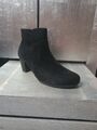 Neuwertig GABOR Stiefeletten Gr 39 (6) Stiefel Wildleder Ankle Boots schwarz 539