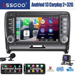 Für Audi TT MK2 8J 2006-2014 7" Android 13 Autoradio Carplay GPS Navi KAM 2+32GB