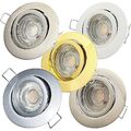 230V LED Einbaustrahler Set GU10 5W Spot Innen & Aussen Feuchtraum IP20 Leuchten