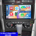 1+32G Carplay Autoradio Android 13 GPS KAM Für Mercedes Benz C-Klasse W203 05-09