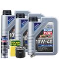 Motoröl 10W40 LIQUI MOLY 3L+MANN Ölfilter+Spülung+Ölablassschraube