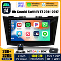 DAB+ Android 14 Radio Carplay FM BT WiFi GPS Navi Kam für Suzuki Swift IV FZ NZ