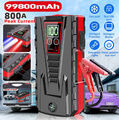 99800mAh Auto KFZ Starthilfe Jump Starter 12V Ladegerät Booster Power Bank PKW