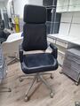 Interstuhl - Silver 362S - Chefsessel / Bürodrehstuhl - Leder - Schwarz - A491