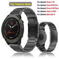 Titan Metall Edelstahl Armband für Garmin Fenix 7X 7 6 6X Pro 5 5X 3HR Quick Fit