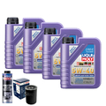 Motoröl 5W40 LIQUI MOLY High Tech 4L+BOSCH Ölfilter +Spülung