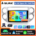 DAB+ 2+64G Android 14 Autoradio Carplay Kam für VW Tiguan 5N Golf Plus 2004-2016