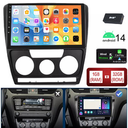 Für Skoda Octavia II 1Z3 1Z5 2008-2013 32G DAB+ Android 14 Autoradio Carplay GPS