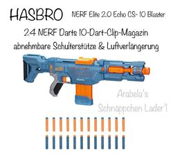 HASBRO NERF Elite 2.0 Echo CS-10 Blaster 24 NERF Darts 10-Dart Clip-Magazin