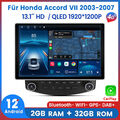 13.1" Autoradio Für Honda Accord 7 2003-2007 8 Kern Carplay Android 12 GPS NAVI