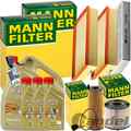 MANN INSPEKTIONSPAKET+8L CASTROL 5W-30 MOTORÖL passend für AUDI Q7 4LB 4.2 TDI