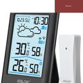 Wetterstation Funk mit Außensensor, Digital DCF-Funkuhr Thermometer Innen/Auß...