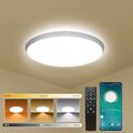 Deckenlampe Dimmbar Wohnzimmer Lampe Fernbedienung App Ultraflach Deckenleuchte