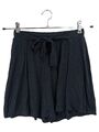 Armedangels Shorts XS Schwarz Baumwolle Gummizug Bindegürtel