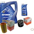 MAHLE Inspektionspaket 6 L MANNOL Defender 10W-40 für Alfa Romeo 156 2.5 V6 24V