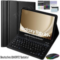 Hülle mit QWERTZ Tastatur Maus für Samsung Galaxy Tab S9 FE & S9 S8 S7 A9+ 11"