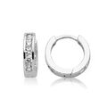 Creolen 925 Sterling Silber Zirkonia Ohrringe Ohrschmuck Damen Schmuck  