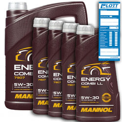 9 L Liter MOTORÖL ÖL MANNOL ENERGY COMBI LL 5W-30 API SN BMW LL-04 VW 504 507 