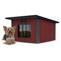 Hundehütte outdoor Isoliert Höhle Winterfest Holz Katzenhaus 57x48cm M Farbe3