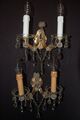 Kristall Wandleuchter Paar , Maria - Theresia -  Lüster Kronleuchter Chandelier 