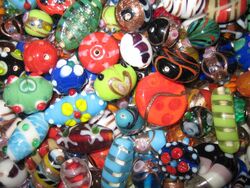 GLASPERLEN MIX/INDISCHE LAMPWORK PERLEN RESTPOSTEN"GROSSER BUNTER MIX" 500g 