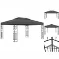 Pavillon Gartenzelt Mit Doppeldach 3x4 M Anthrazit