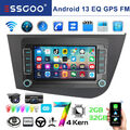 Android 13 Autoradio GPS Carplay 32G Navi WIFI DVR Kam Für Seat Leon 1P1 2005-11