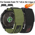 Quickfit Nylon Militär Armband Für Garmin Fenix 7 7X 6 6X Epix Pro 5 5X Plus 3HR