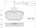 MTR Bremsbelagsatz hinten für VW Sharan 7M8 7M9 7M6 Transporter IV Bus