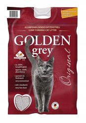 Bentonit Katzenstreu Golden Grey mit Babypuderduft 14kg