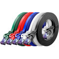 5x 1m CAT 7 Patchkabel Flachkabel RJ45 LAN DSL Ethernet U/FTP Netzwerkkabel Bunt