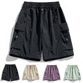 Herren Cargoshorts für Strand für Sporttaschen normale Länge Freizeitstil