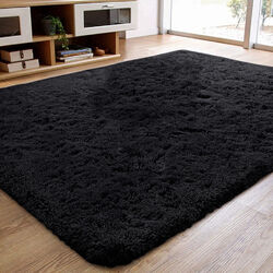 Flauschige Teppich Langflor Hochflor Shaggy Flokati Fußmatte Läufer Wohnzimmer