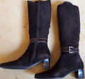 Winterstiefel Gr. 38 braun Velours Echt Leder + wie NEU