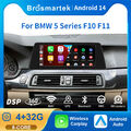 10.25" Android 14 CarPlay DAB+ Autoradio 4+32GB GPS Navi Für BMW 5er F10 F11 CIC