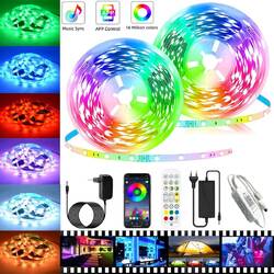 RGB LED Stripe Leiste Streifen 5050 Band Licht Lichterkette Bluetooth APP 1-30m