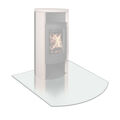 Funkenschutz-Platte Glas Segmentbogen Kamin-Bodenplatte Glasplatte Scheibe Ofen